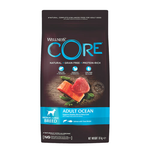 Wellness CORE Ocean Fish Salmon and Tuna Grain Free Adult Dry Dog Food 1.8kg