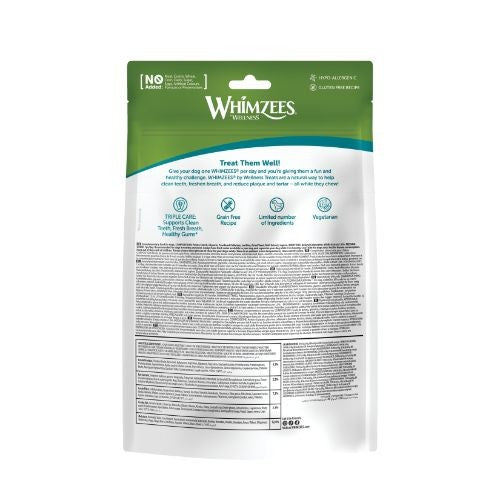 Whimzees Alligator Dental Dog Chew Treat Pack 87mm Medium 12 Pack