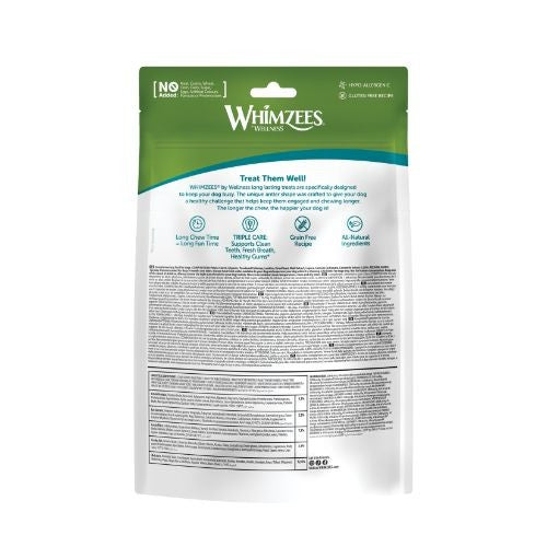 Whimzees Antler Small Dental Chew Dog Treat Pack - 24pk