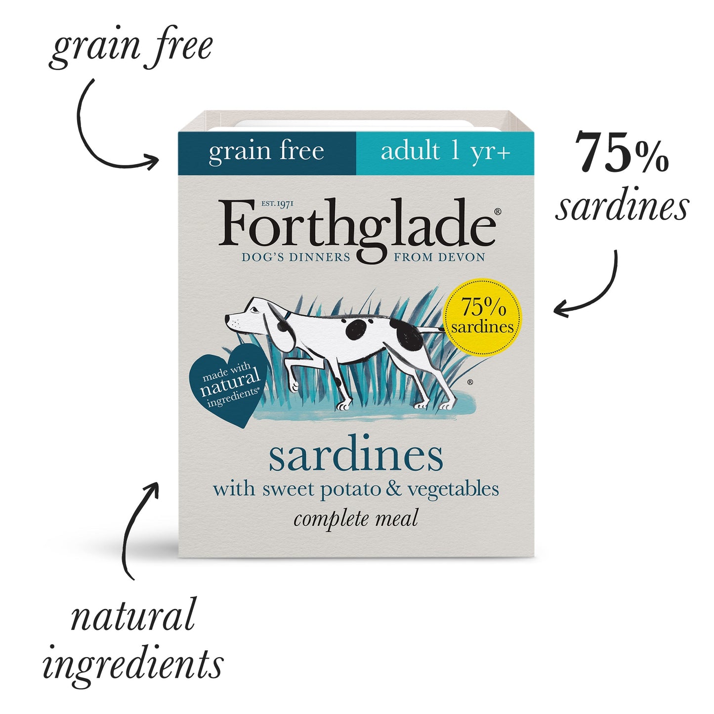 Sardines with Sweet Potato & Vegetables Natural Wet Dog Food