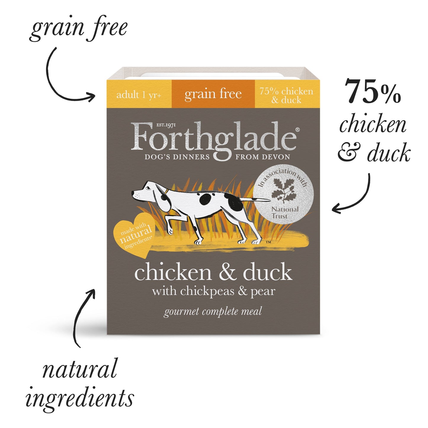 National Trust Gourmet Chicken & Duck Natural Wet Dog Food
