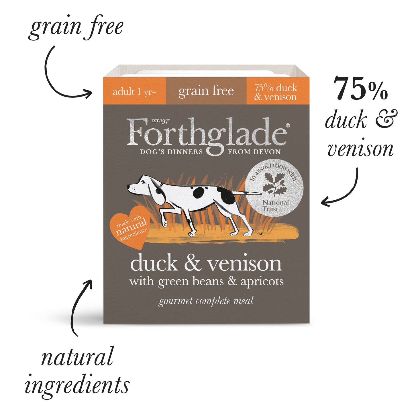 National Trust Duck & Venison Gourmet Wet Natural Dog Food