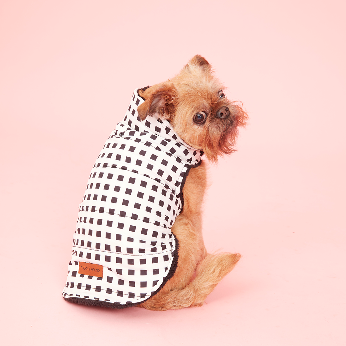 PUFFER JACKET - BLACK & WHITE CHECK