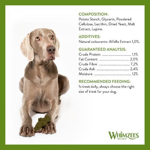 Whimzees Medium Alligator Dental Chew Dog Treat - 87mm