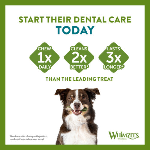 Whimzees Alligator Dental Dog Chew Treat Pack 87mm Medium 12 Pack