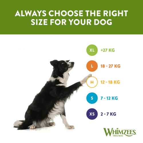 Whimzees Alligator Dental Dog Chew Treat Pack 87mm Medium 12 Pack