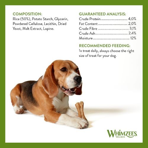 Whimzees Rice Bone Dental Dog Chew Treat Large