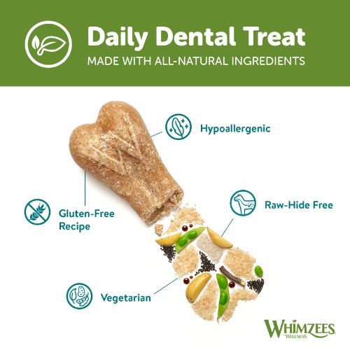 Whimzees Rice Bone Dental Dog Chew Treat Large
