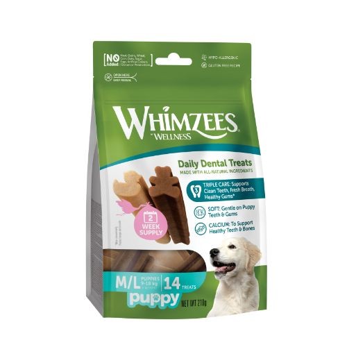 Whimzees Puppy Stixx Value Bag Dog Treats M/L 14 Pack