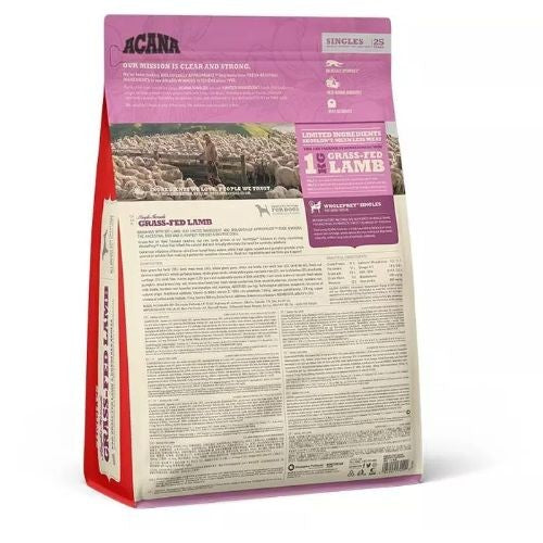 Acana Singles Grain Free Grass-Fed Lamb Dry Dog Food All Breeds & Life Stages 2kg