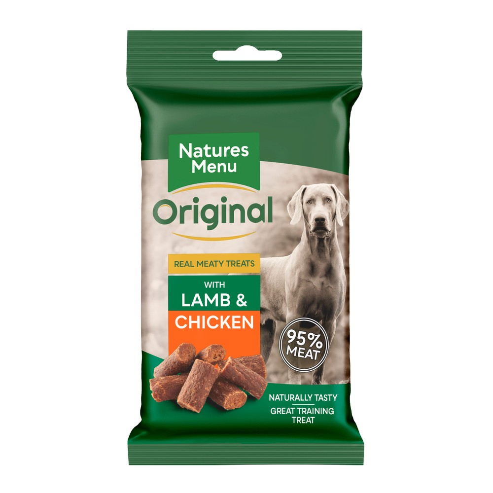 Natures Menu Real Meaty Dog Treat with Lamb and Chicken 60g