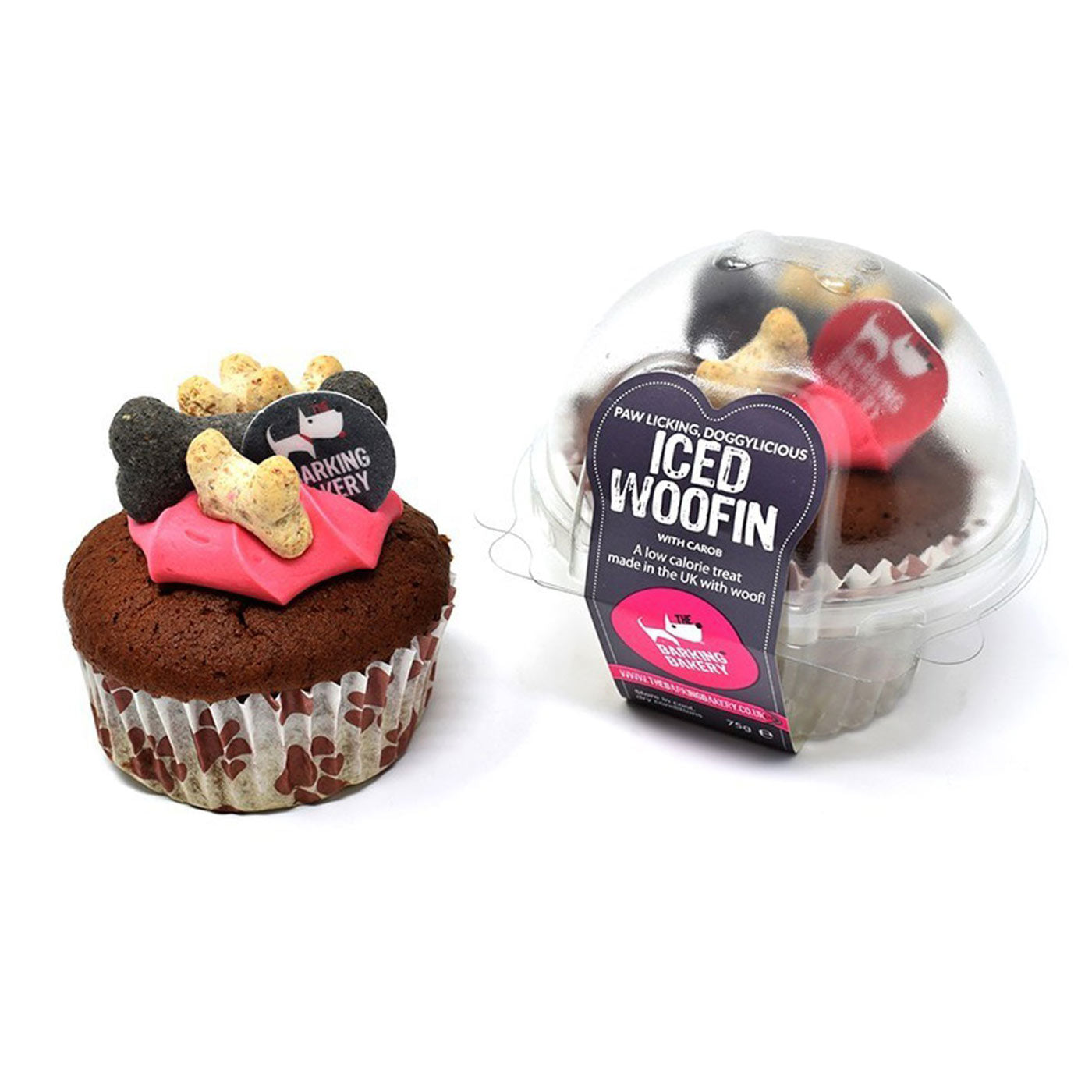 Barking Bakery Pink Iced Carob Woofin 75g