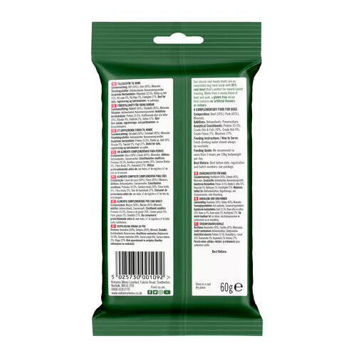 Natures Menu Real Meaty Dog Treat with Beef 60g