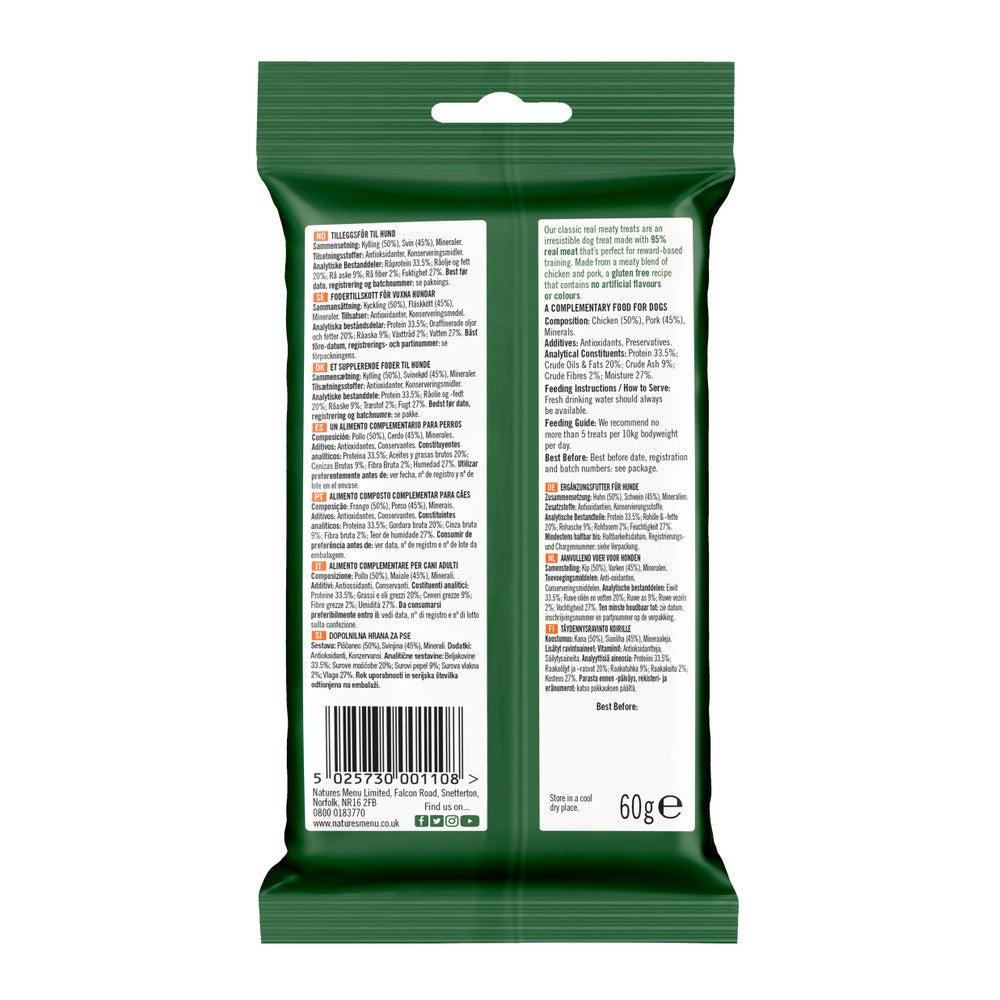 Natures Menu Real Meaty Dog Treat with Chicken 60g