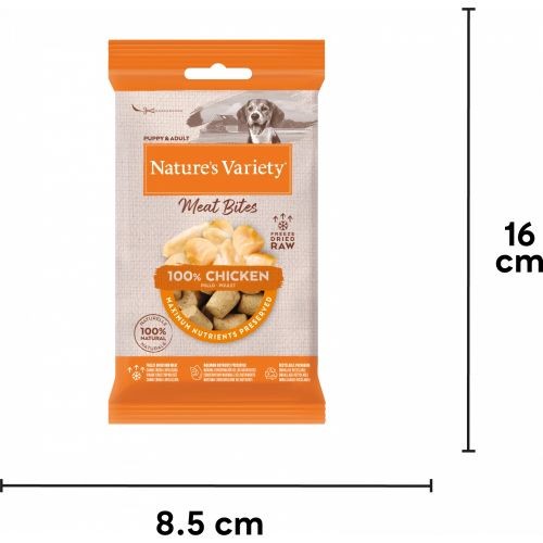 Nature's Variety Freeze Dried Meat Bites Dog Chicken 20g