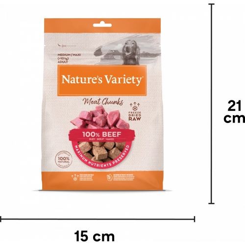Nature's Variety Freeze Dried Beef Chunks Dog Food - 50g