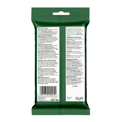 Natures Menu Real Meaty Dog Treat with Lamb and Chicken 60g