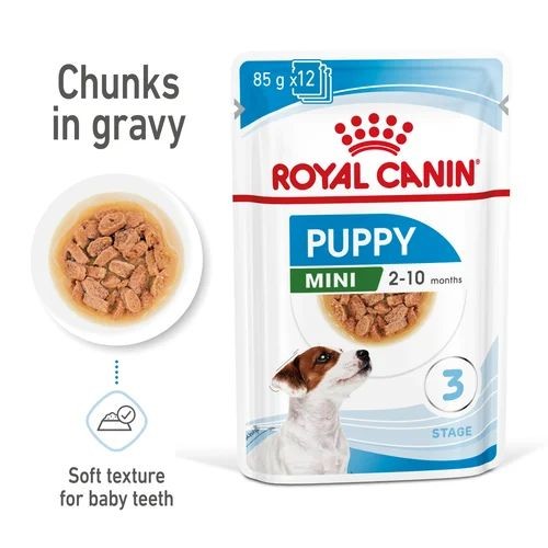 Royal Canin Wet Puppy Food In Gravy for Mini Breeds 12 x 85g