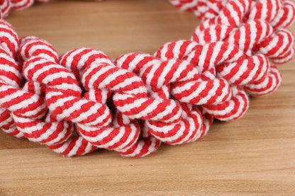 Handmade Cotton Rope Dog Chew Toys - Set of 10