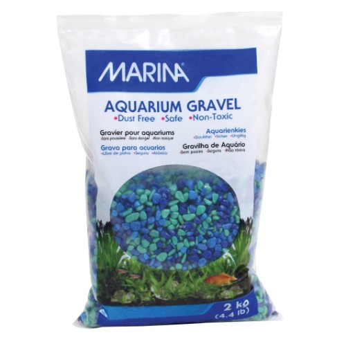 Marina Decorative Gravel Tri-Colour Blue, 2kg