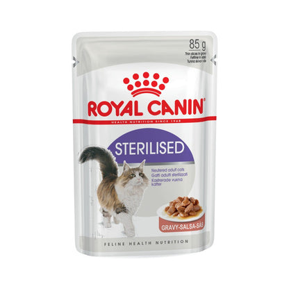 Royal Canin Sterilised Cat Food in Gravy Pouches 12 x 85g