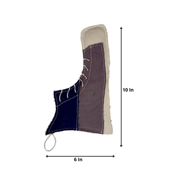 Sustainable Shoe-Shaped Canvas & Jute Chew Toy For Dogs