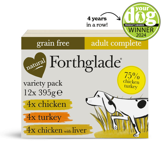 Turkey, Chicken & Chicken with Liver Wet Dog Food - Variety Pack