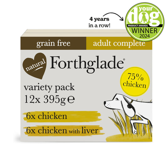 Chicken & Chicken with Liver Wet Dog Food - Variety Pack