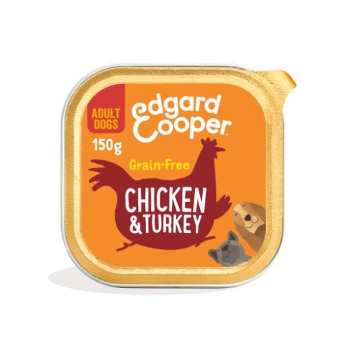 Edgard & Cooper Adult Grain Free Chicken & Turkey Wet Dog Food - 11 x 150g