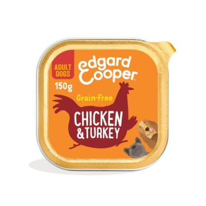 Edgard & Cooper Adult Grain Free Chicken & Turkey Wet Dog Food - 11 x 150g