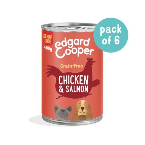 Edgard & Cooper Senior Grain Free Wet Dog Food with Chicken & Salmon 6 x 400g