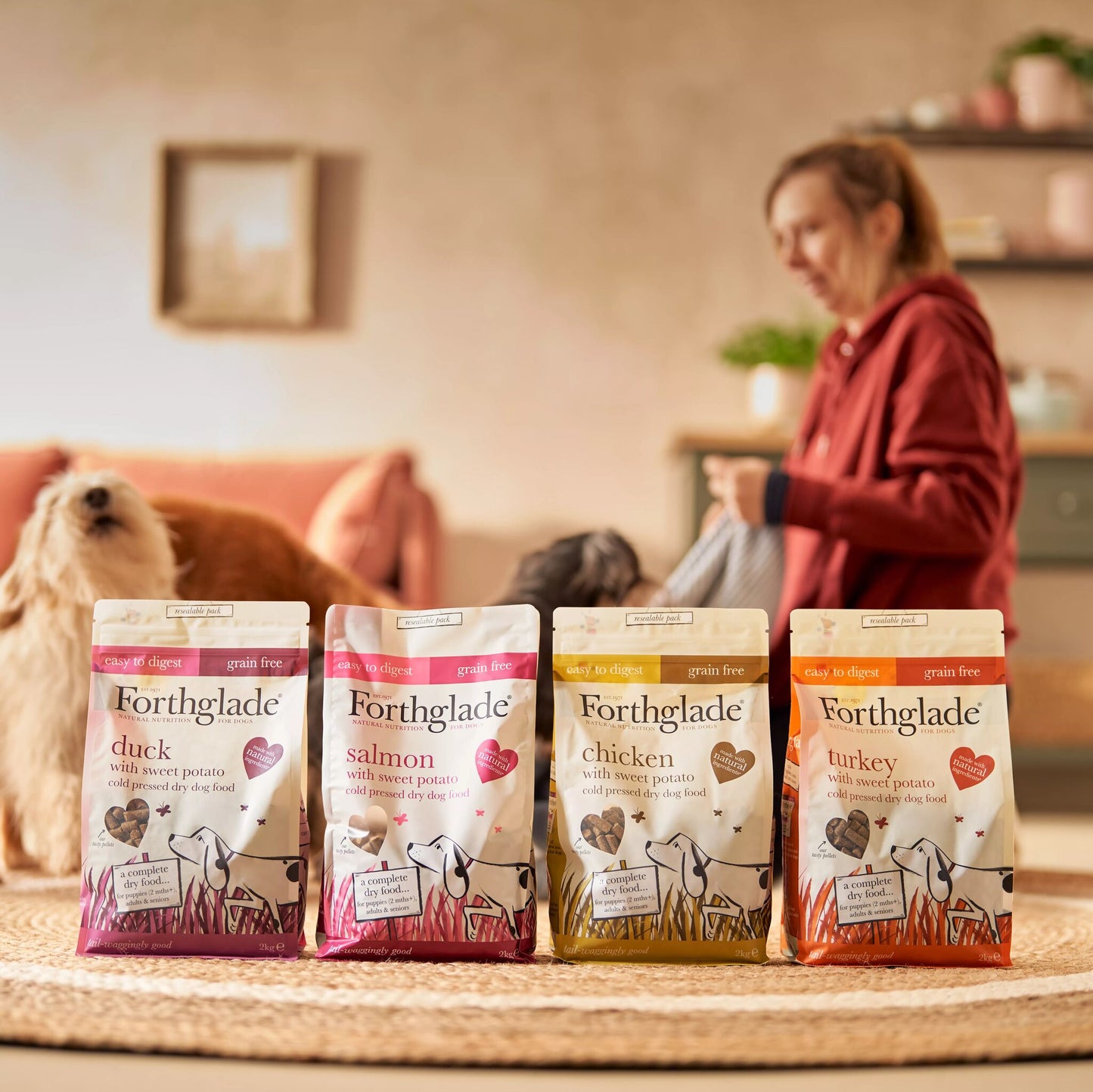 Cold Pressed Natural Dry Dog Food - 2kg