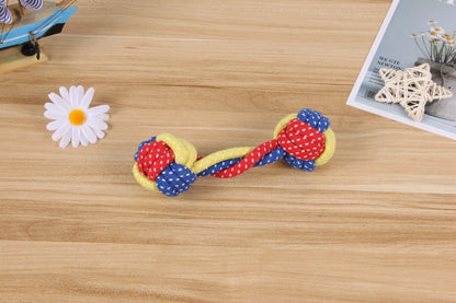 Handmade Cotton Rope Dog Chew Toys - Set of 10