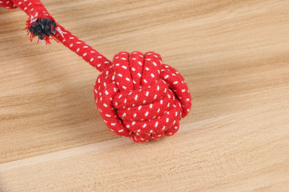 Handmade Cotton Rope Dog Chew Toys - Set of 10
