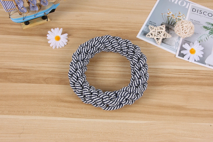 Handmade Cotton Rope Dog Chew Toys - Set of 10