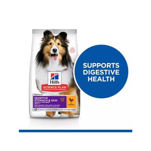 Hill's Science Plan Adult Sensitive Stomach & Skin Medium Dry Dog Chicken 14kg