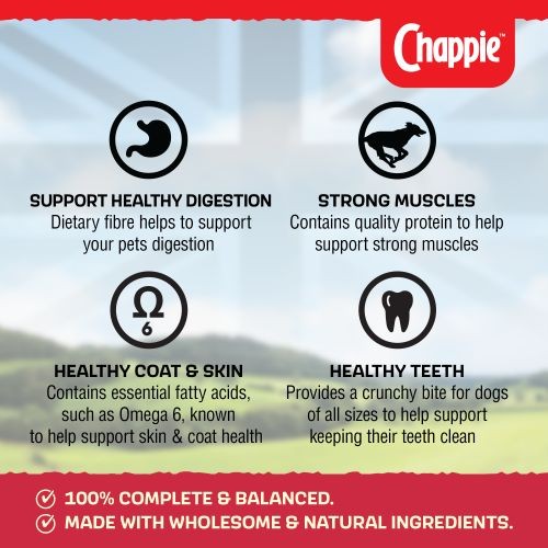 Chappie Dry Dog Food with Beef & Whole Grain Cereal 15kg