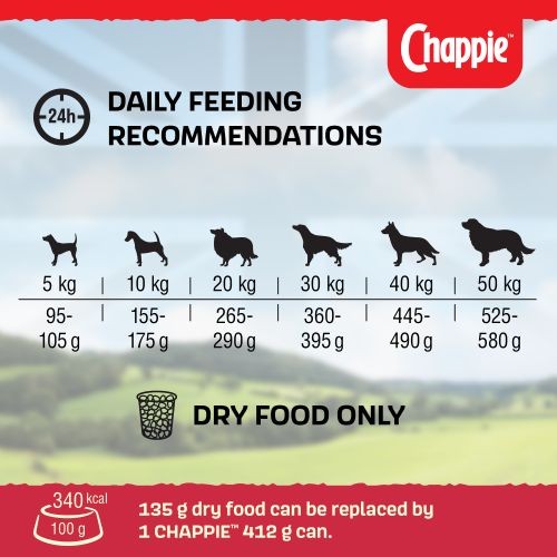 Chappie Dry Dog Food with Beef & Whole Grain Cereal 15kg