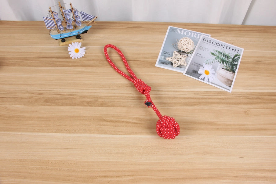 Handmade Cotton Rope Dog Chew Toys - Set of 10