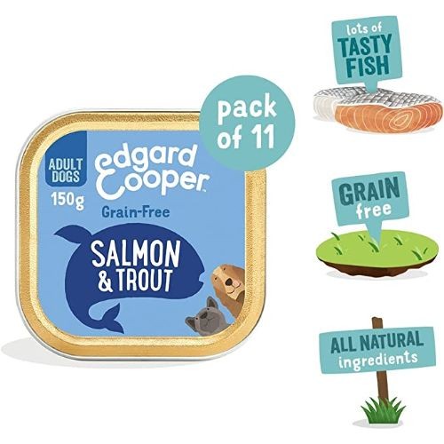 Edgard & Cooper Grain Free Adult Dog Wet Food Salmon & Turkey 11 x 150g