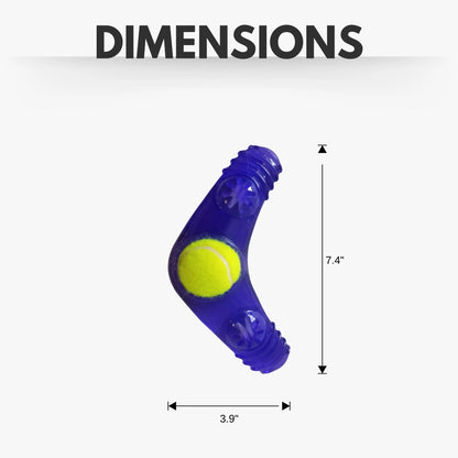 Eco-Friendly Tpr Tennis Ball Squeak Boomerang Dog Toy