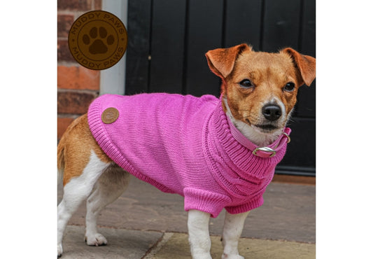 Small Pink Cable Knit Jumper