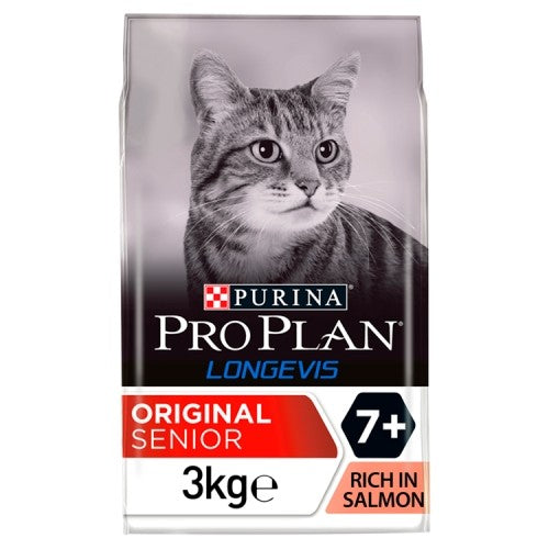 Pro Plan Original Senior Dry Cat Food with LONGEVIS Salmon 3kg