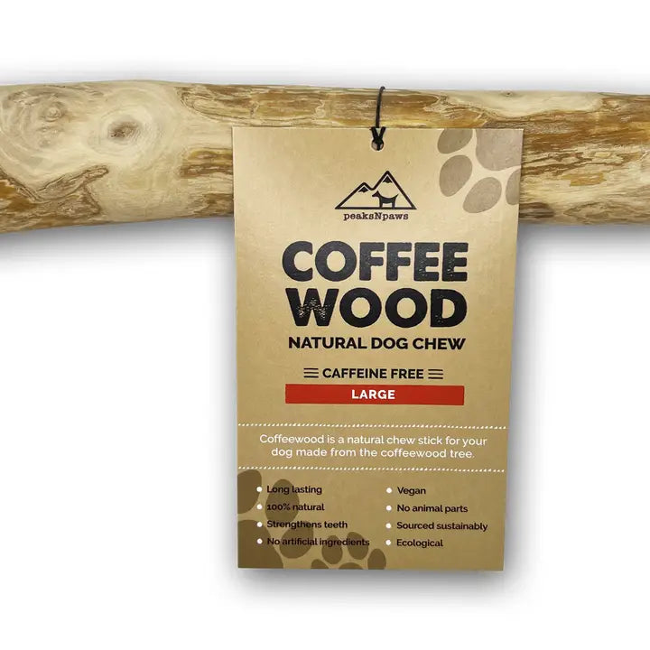 Premium Coffee Wood Dog Chews - Large