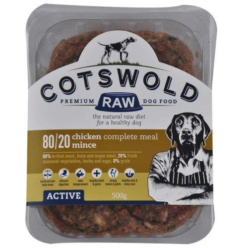 Cotswolds Adult Working Chicken Mince Active 500g