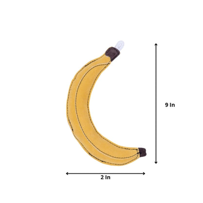 Vegan Leather Banana Dog Toy Eco Friendly