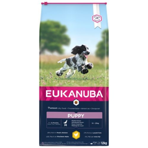 Eukanuba Growing Dry Puppy Food for Medium Breeds with Chicken 12kg