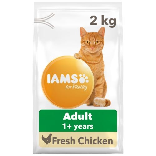 IAMS for Vitality Adult Dry Cat Food with Fresh Chicken 2kg