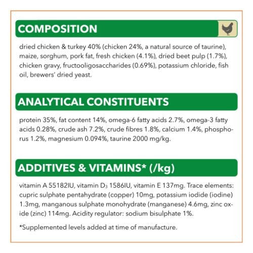 IAMS for Vitality Adult Dry Cat Food with Fresh Chicken 2kg