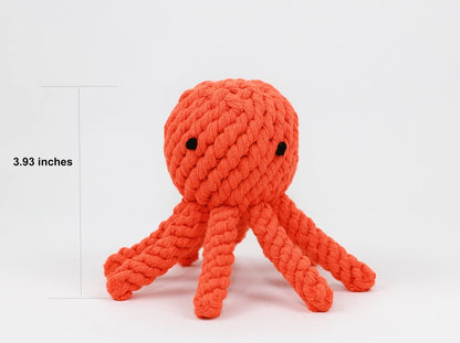 Handmade Small Eco-Octopus Chew Rope Toys
